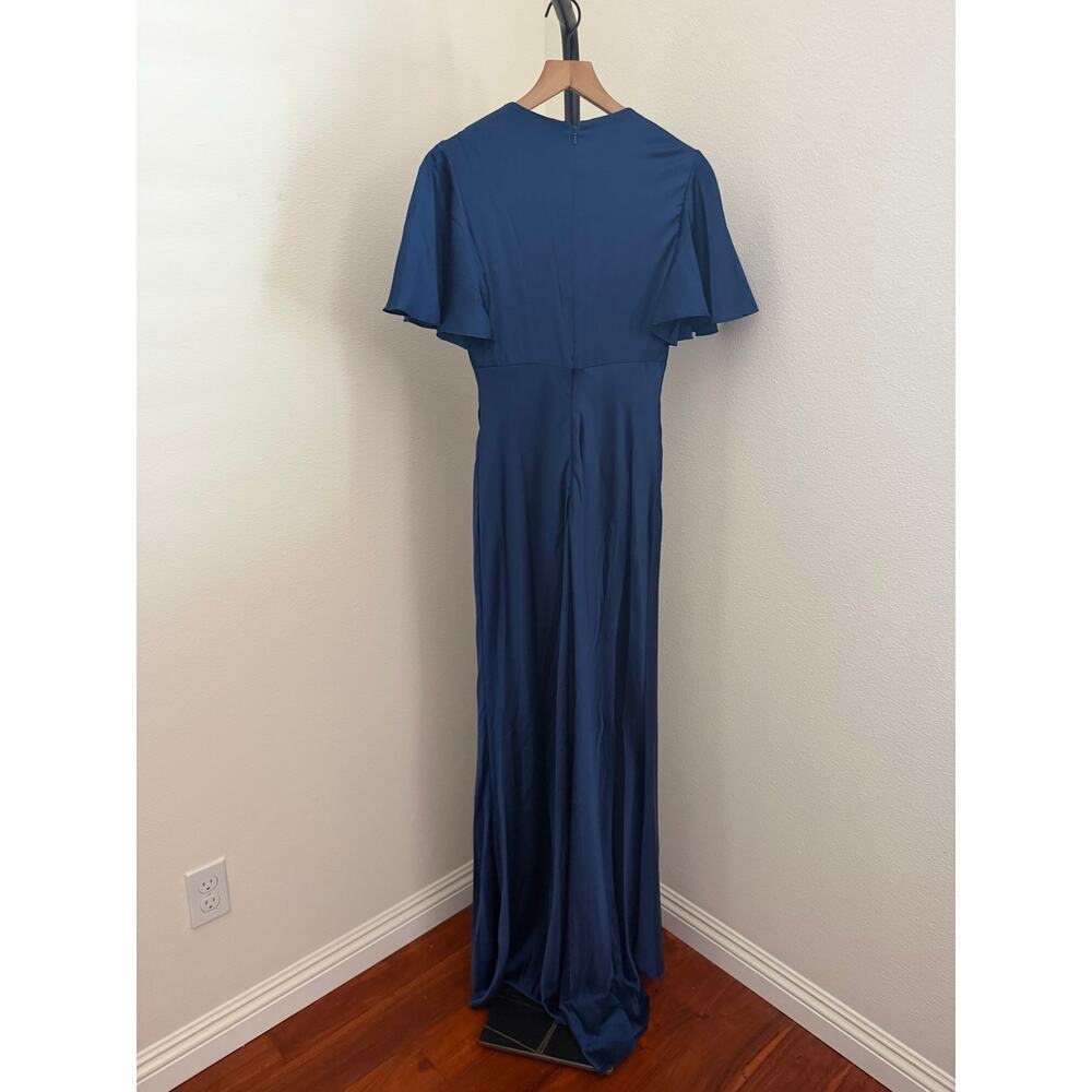 New MAC DUGGAL 554021 column sapphire blue dress sz 4 - Picture 5 of 6